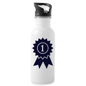 DOG CAT PET - Trinkflasche mit integriertem Trinkhalm - Weiß - Rechts