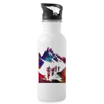 Cycling #cycling #sport #bike - Water bottle with straw - white - Right