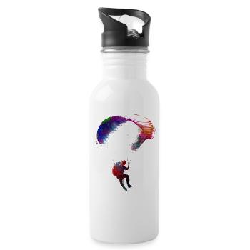 Art sportif parachutiste #paratrooper - Gourde avec paille intégrée - blanc - Droite