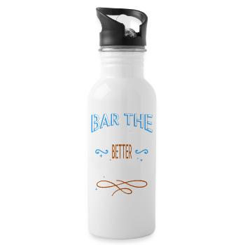 automation funny gift statement cool awesome - Trinkflasche mit integriertem Trinkhalm - Weiß - Rechts