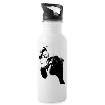 FRAU - Trinkflasche mit integriertem Trinkhalm - Weiß - Rechts