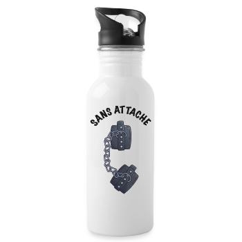 Sans Attache cadeau célibataire - Gourde avec paille intégrée - blanc - Droite