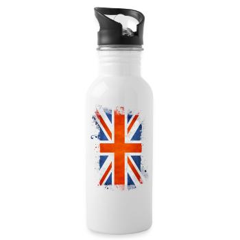 England UK London British English United Kingdom - Water bottle with straw - white - Right