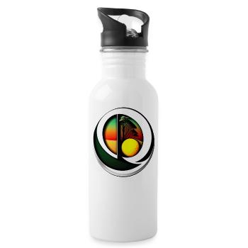 Schönes T-Shirt für Baseball-Fans - Trinkflasche mit integriertem Trinkhalm - Weiß - Rechts
