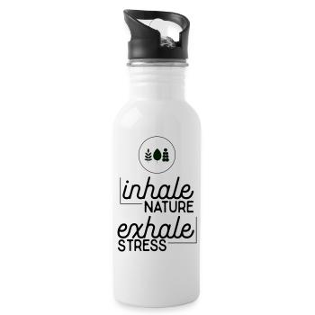 Environmental protection - Water bottle with straw - white - Right