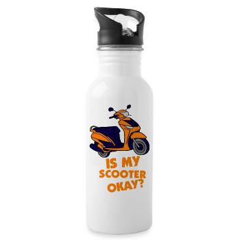 E-Scooter Roller Scooter - Trinkflasche mit integriertem Trinkhalm - Weiß - Rechts