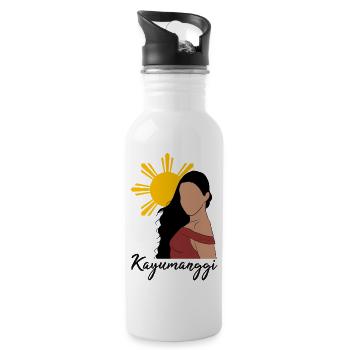 Philippines Filipino Flag Pride I Gift - Water bottle with straw - white - Right