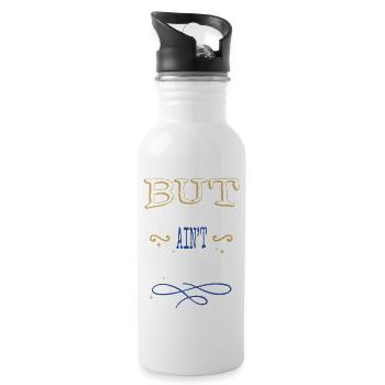 funny sayings present - Trinkflasche mit integriertem Trinkhalm - Weiß - Rechts