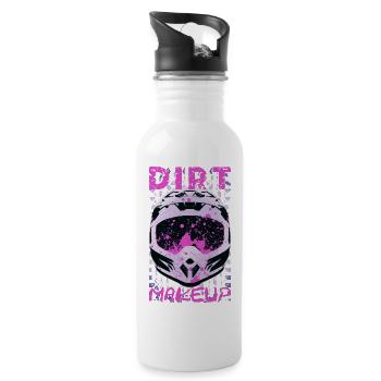 Motocross Helmet - Dirt Bike - Water bottle with straw - white - Right