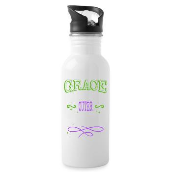 alien ufo aesthetic alien spacecraft memes funny - Trinkflasche mit integriertem Trinkhalm - Weiß - Rechts