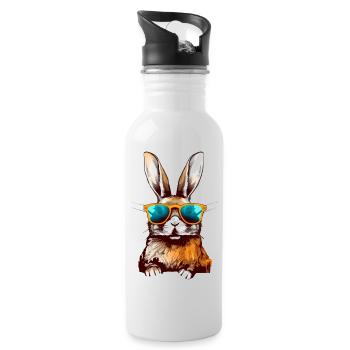 Ilko the rabbit - Water bottle with straw - white - Right