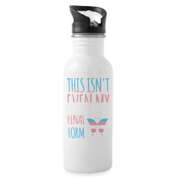 LGBT Pride Month - Transgender - Water bottle with straw - white - Right