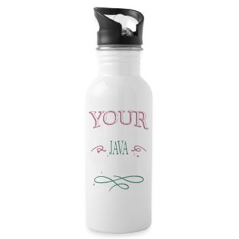college student joke funny sayings pc quote admin - Trinkflasche mit integriertem Trinkhalm - Weiß - Rechts