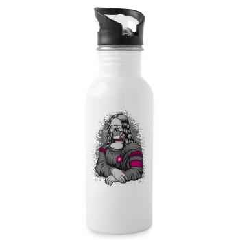 Mona Lisa - Trinkflasche mit integriertem Trinkhalm - Weiß - Rechts