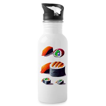 Sushi - Water bottle with straw - white - Right