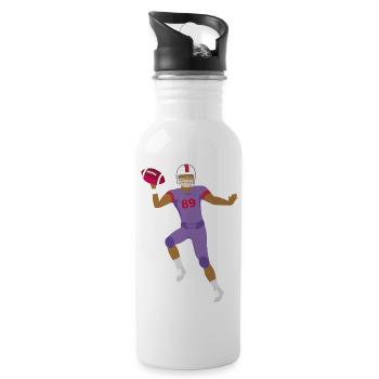 Ballsport - Trinkflasche mit integriertem Trinkhalm - Weiß - Rechts