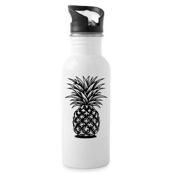 Pineapple - Water bottle with straw - white - Right