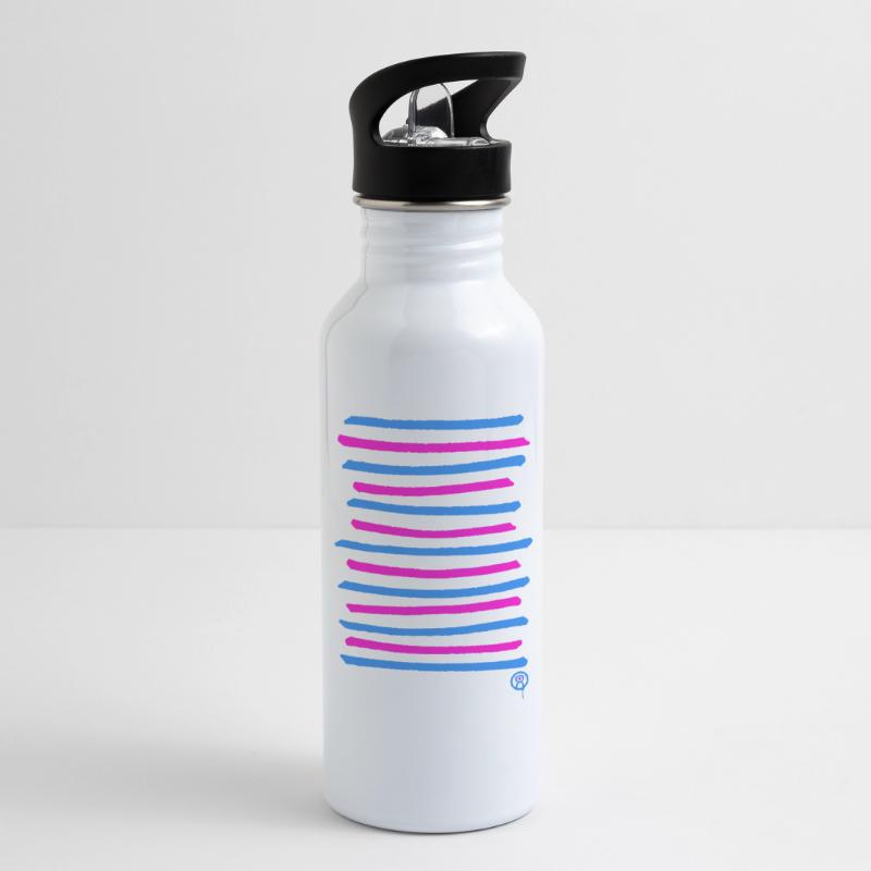 Lignes de graffiti pulvérisées, couleur d’impression librement sélectionnable Gourde avec paille intégrée