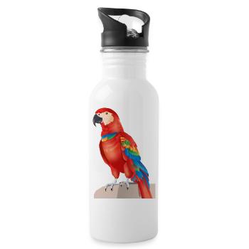 Ara - Trinkflasche mit integriertem Trinkhalm - Weiß - Rechts