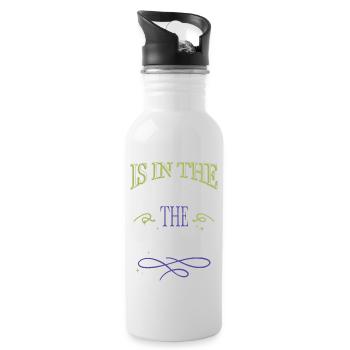 Funny Woodworking DadDesign Happy Fun Mason - Water bottle with straw - white - Right