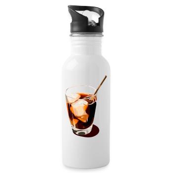 Coffee Drink Illustration - Water bottle with straw - white - Right