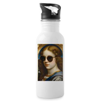 Renaissance sunglasses - Water bottle with straw - white - Right