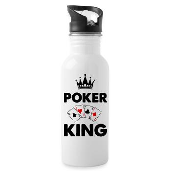 Poker King - Water bottle with straw - white - Right