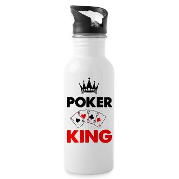 Poker King - Water bottle with straw - white - Right
