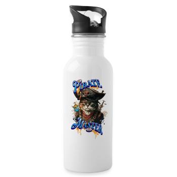 Cool Pirate Cat Shirt - Pirate Master - Gourde avec paille intégrée - blanc - Droite