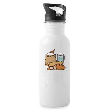 Ich krieg' das schon gebacken! - Trinkflasche mit integriertem Trinkhalm - Weiß - Rechts
