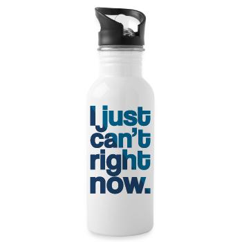 Geht einfach nicht - Trinkflasche mit integriertem Trinkhalm - Weiß - Rechts