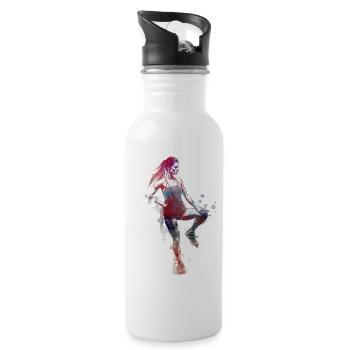 Fitness sport #fitness - Water bottle with straw - white - Right