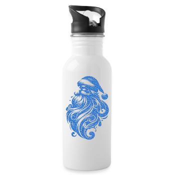 Weihnachten Weihnachtsmann Weihnachtsmann ungezogene Feiertage Winter - Trinkflasche mit integriertem Trinkhalm - Weiß - Rechts
