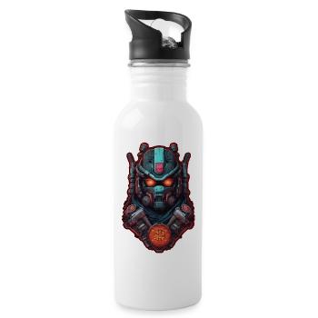 Samurai Warrior - Japan - Robot - Water bottle with straw - white - Right