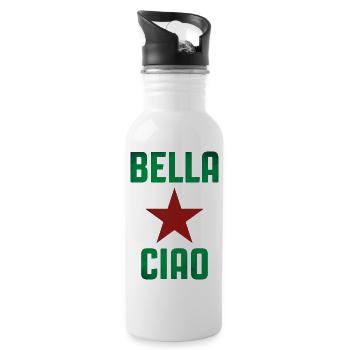Partisan Singing - Water bottle with straw - white - Right