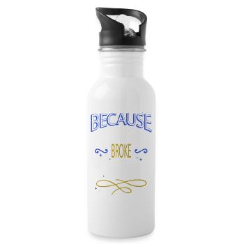 idée cadeau dictons cool geek drôle mécanicien - Gourde avec paille intégrée - blanc - Droite