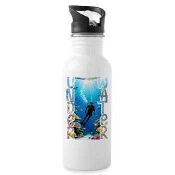 plongée sous marine - Gourde avec paille intégrée - blanc - Droite