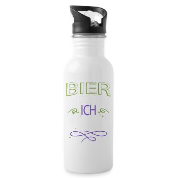 Statement Chihuahua Alcohol Excesses Malt Beer - Water bottle with straw - white - Right