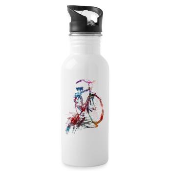 Cycling #cycling #sport #bike - Water bottle with straw - white - Right