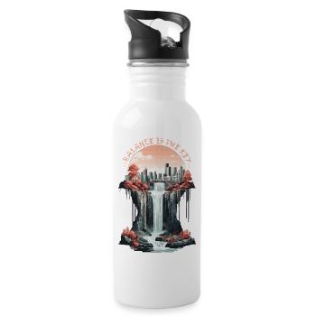 Balance is key - Water bottle with straw - white - Right