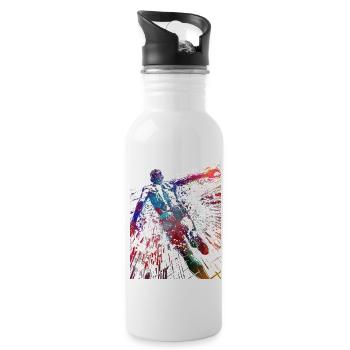 Schwimmsport #swimmer #sport - Trinkflasche mit integriertem Trinkhalm - Weiß - Rechts