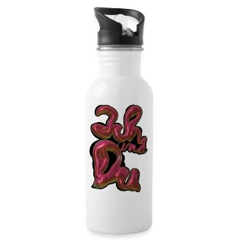 ME AND YOU - Water bottle with straw - white - Right