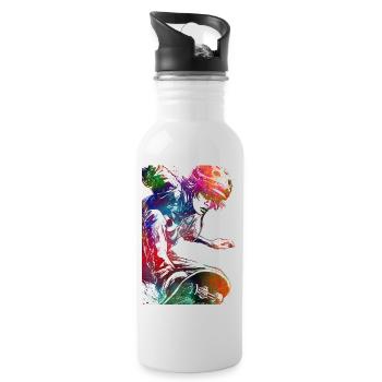 Skateboard #skate #skateboard #sport - Water bottle with straw - white - Right