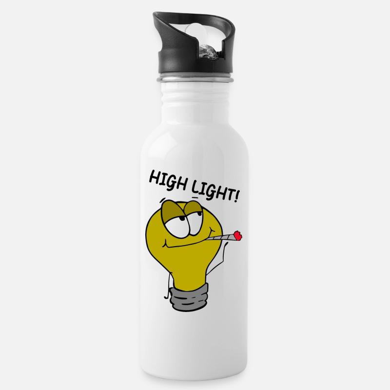 Lustiger Spruch Witzig Humor Geschenkidee - Trinkflasche mit integriertem Trinkhalm - Weiß