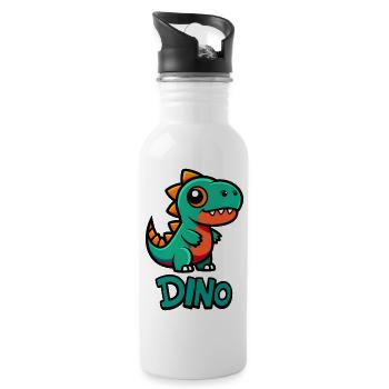 DINOSAUR - Water bottle with straw - white - Right