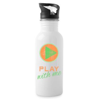 Play with me - orange/vert - Gourde avec paille intégrée - blanc - Droite
