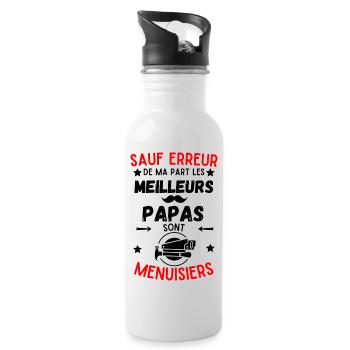 DAD CARPENTER - Water bottle with straw - white - Right