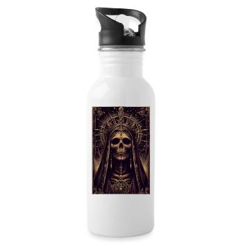 Santa muerte - Gourde avec paille intégrée - blanc - Droite