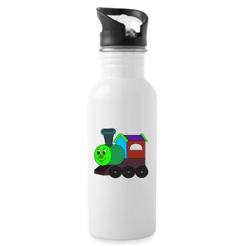Kleine Eisenbahn Tuf Tuf - Trinkflasche mit integriertem Trinkhalm - Weiß - Rechts