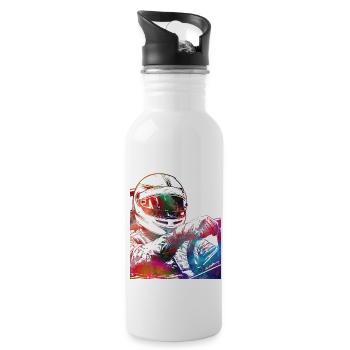 Cars racing #racing #sport - Water bottle with straw - white - Right